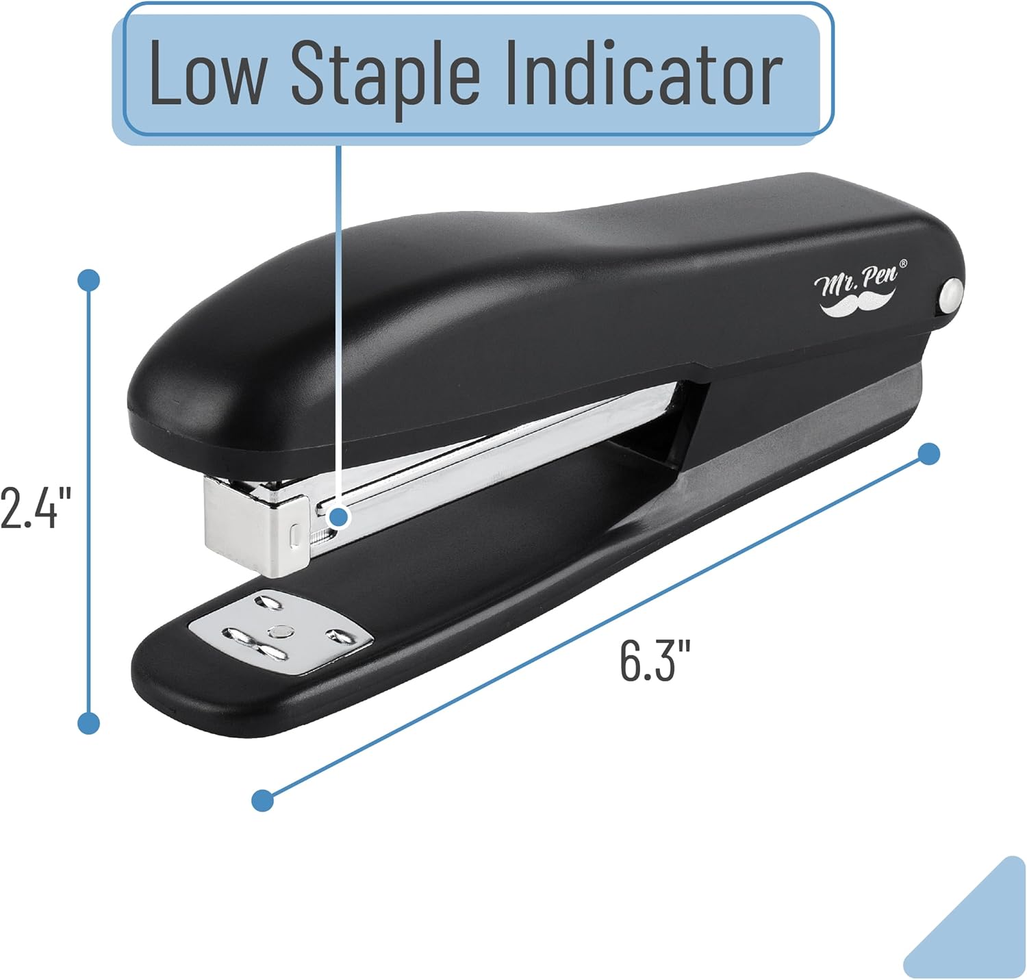 Mr. Pen- Office Stapler with Staples, 2 Pack, 200 Staples 1/4", 20 Sheet Capacity, Desktop Stapler for Students, Office Supplies, Ergonomic Design for Comfortable Use, Jam-Free - Image 4