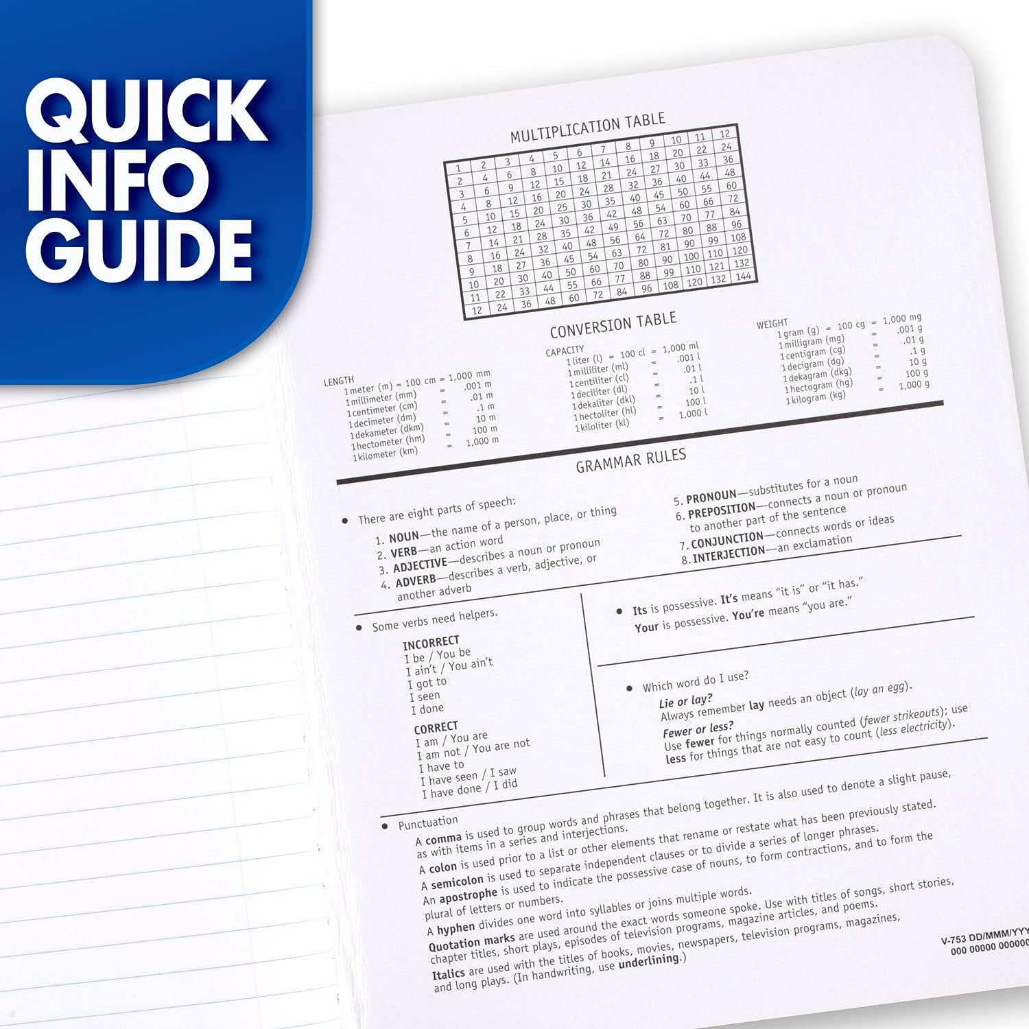 Mead Composition Notebook, 3 Pack, College Ruled Paper, 7-1/2" x 9-3/4", 100 Sheets per Comp Book, Black Marble (38111) - Image 5