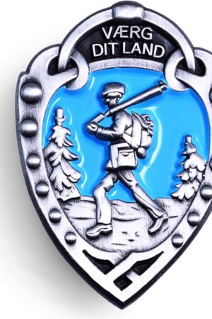 Norwegian Foot March Badge Silver 1.5 inch
