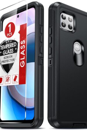 LeYi for Motorola One 5G Ace Case: Moto G 5G (2020) Case: Heavy Duty 3 in 1 Rugged Cover, Military Grade Shockproof Cell Phone Android Funda para Motorola Moto One 5G Ace 6.5", Black