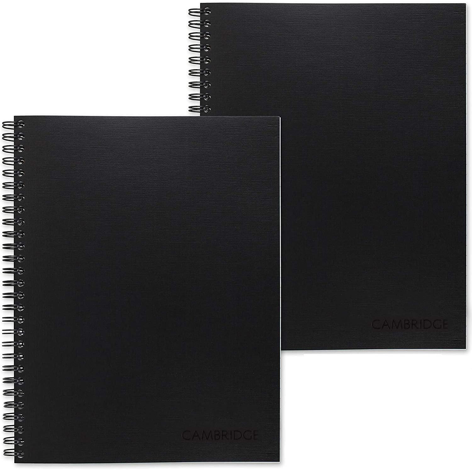 Cambridge Business Notebook, Legal Ruled, 6-1/2" x 9-1/2", Wirebound, Black, 2 Pack (73599)