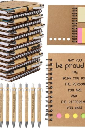 zjdbset 30 Sets Employee Appreciation Gifts Bulk Inspirational Spiral Notebook with Motivational Pens and Sticky Notes for Coworkers,Teachers,Office Staff,Nurse,Colleagues,Volunteer Thank You Gifts