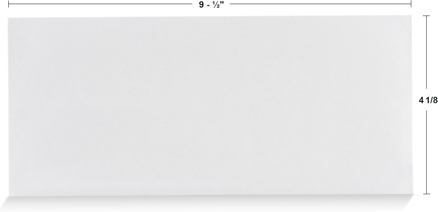 Aimoh #10 Security Self Seal Envelopes – 100 Qty |No Window, EnveGuard, 4⅛ x 9½", White, 24 LB, 100 Count (34100) - Image 2