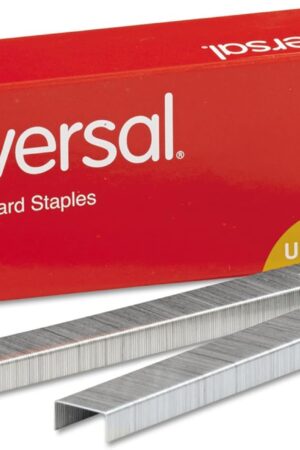 Universal Standard Staples, Chisel Point, Steel, 5000 / Box, Pack of 5
