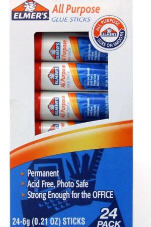 Elmer's All-Purpose Glue Sticks, 0.21 oz Each, 24 Sticks per Pack (E553) , White