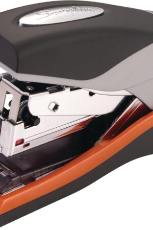 Swingline Stapler, 40 Sheet Capacity, Optima 40, Jam Free, Reduced Effort, Compact, Soft Grip, Metal, Orange, Silver and Black (87842)
