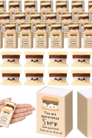Wettarn 36 Sets Appreciation Gifts S'More Stress Balls with Thank You Gift Boxes for Employee Coworker Teacher Office Team Positive Desk Decor Relief Toys