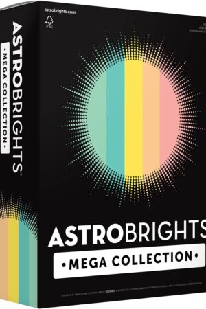 Astrobrights Mega Collection, Colored Paper, Punchy Pastel 5-Color Assortment, 625 Sheets, 24 lb./89 gsm, 8.5" x 11" - MORE SHEETS! (91732)