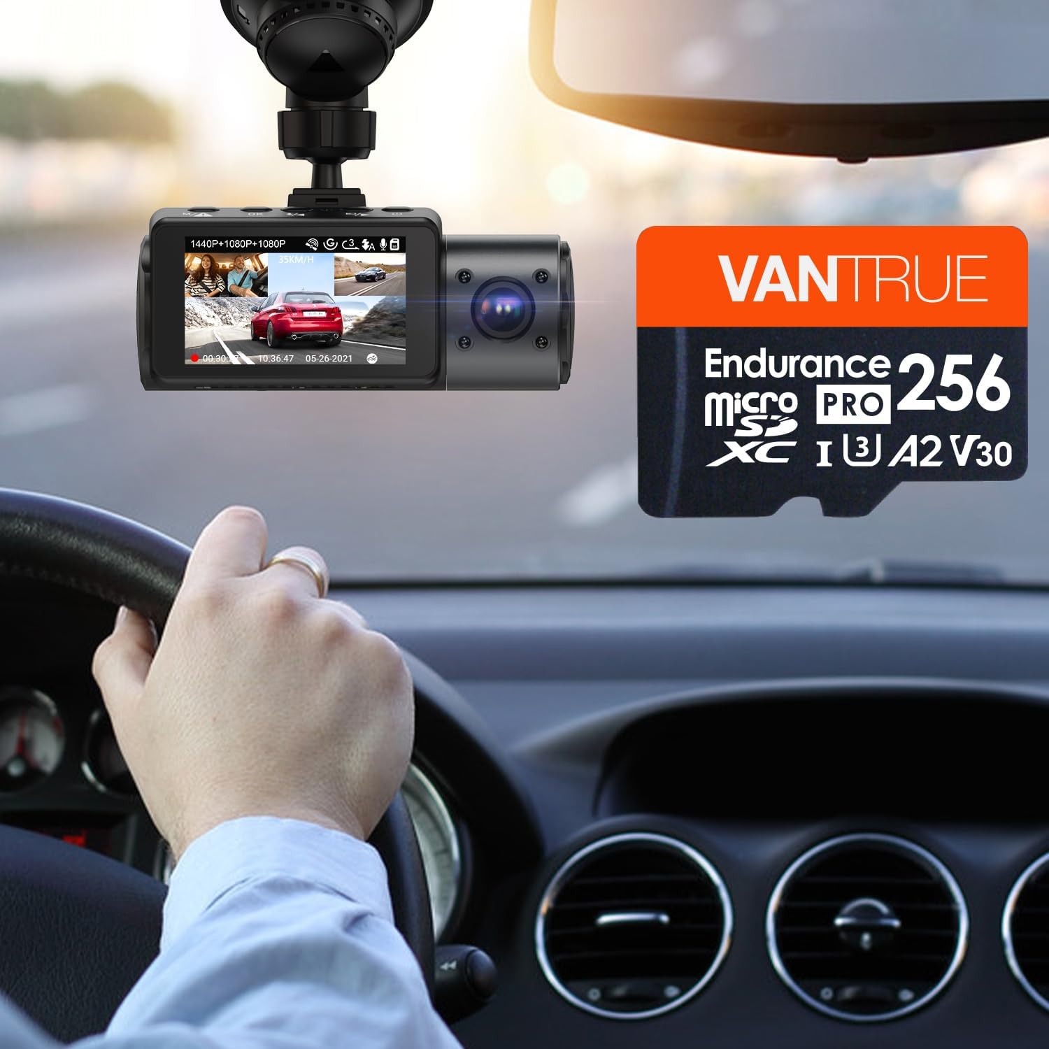 Vantrue 256GB microSDXC UHS-I U3 4K UHD Video High Speed Transfer Monitoring SD Card with Adapter for Dash Cams, Body Cams, Action Camera, Surveillance & Security Cams - Image 6