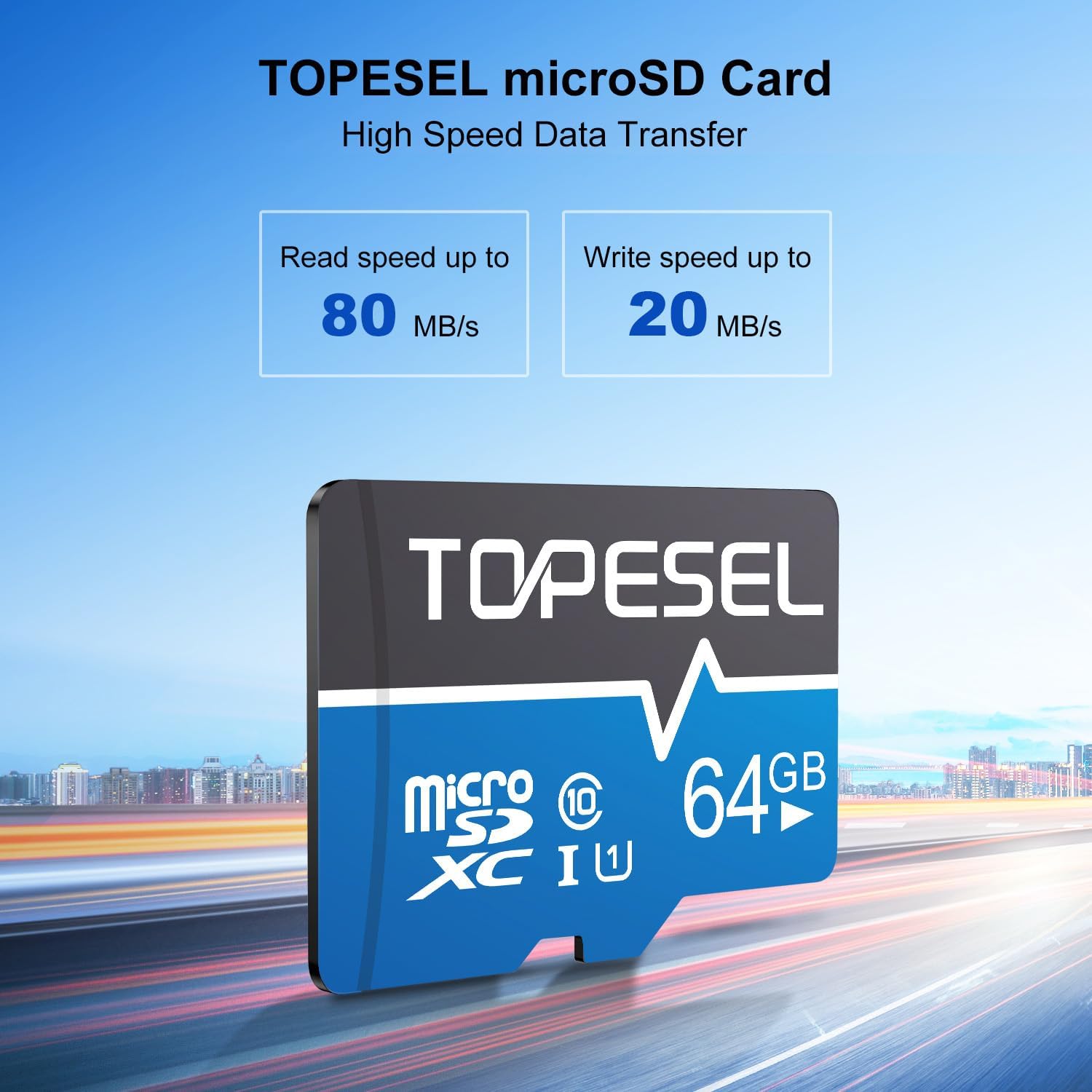 TOPESEL 64GB Micro SD Card 5Pack Micro SDXC Memory Card UHS-I, High Speed Flash TF Card for Camera/Smartphone/Dash Cam/Tablet/PC, C10, U1(64GB 5Pack) - Image 2