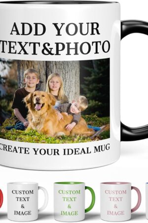 Personalized Ceramic Coffee Mug, Custom Photo Mug with Text & Logo for Men and Women, Customizable Birthday, Mother's Day gift，Christmas