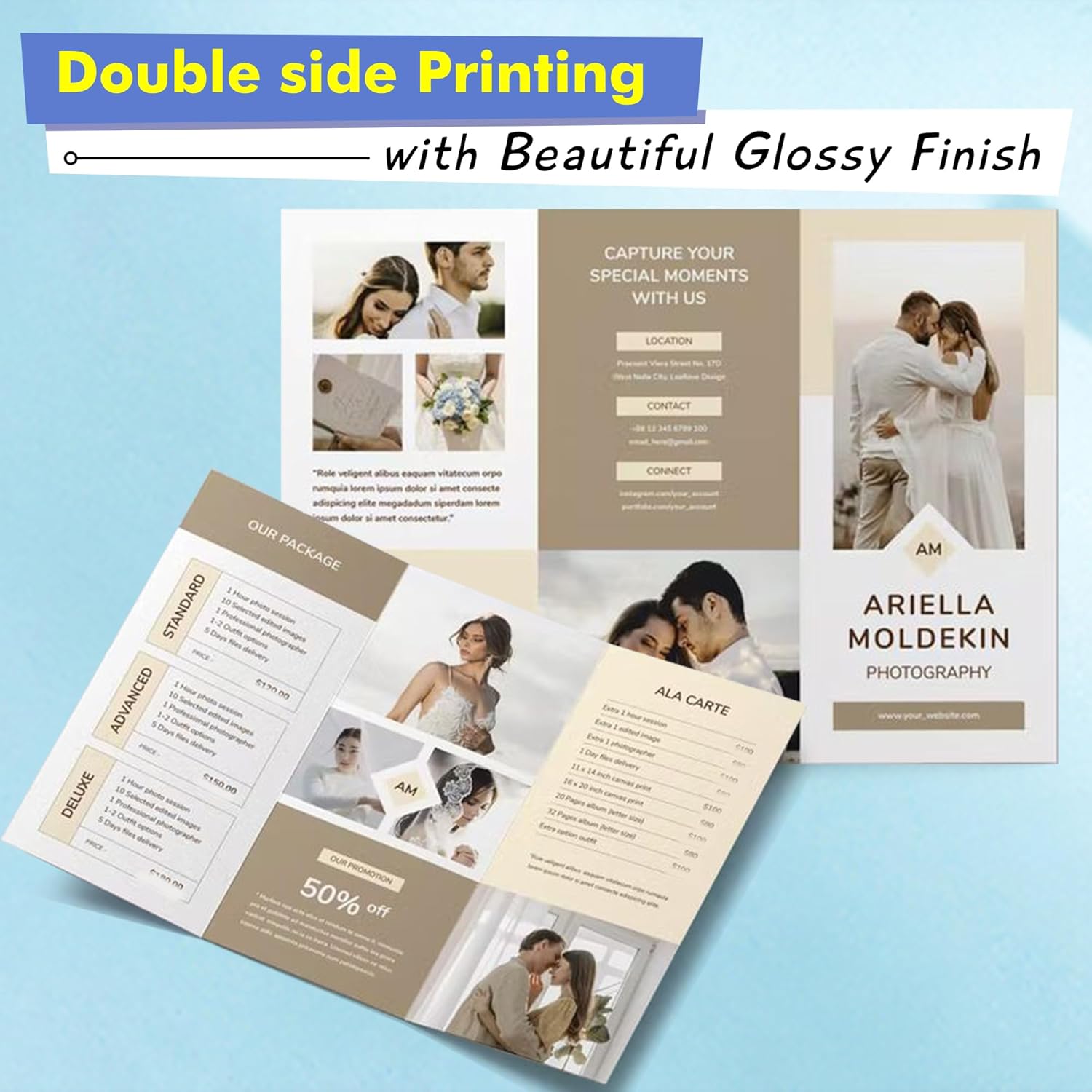 Koala Thick Photo Paper Double-sided Glossy Heavyweight Paper 8.5X11 Inches 80LB 100 Sheets 300GSM Cardstock Compatible with Inkjet Printer - Image 5