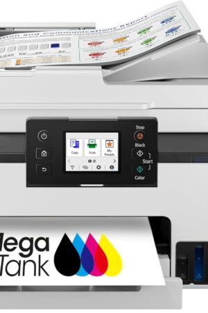 Canon MegaTank MAXIFY GX2020 All-in-One Wireless Color Printer – Print, Copy, Scan with Duplex Printing – Refillable Tank System, Compact Desktop Design – Wireless Print Scan Copy for Home & Office