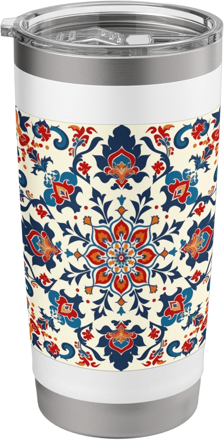 Traditional Turkish Pattern Stainless Steel Insulated Tumbler