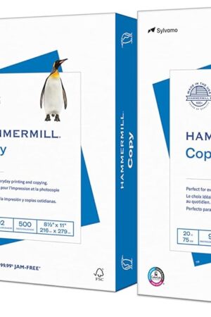 Hammermill Printer Paper, 20 lb Copy, 8.5 x 11-8 Ream (4,000 Sheets) - 92 Bright, Made in the USA