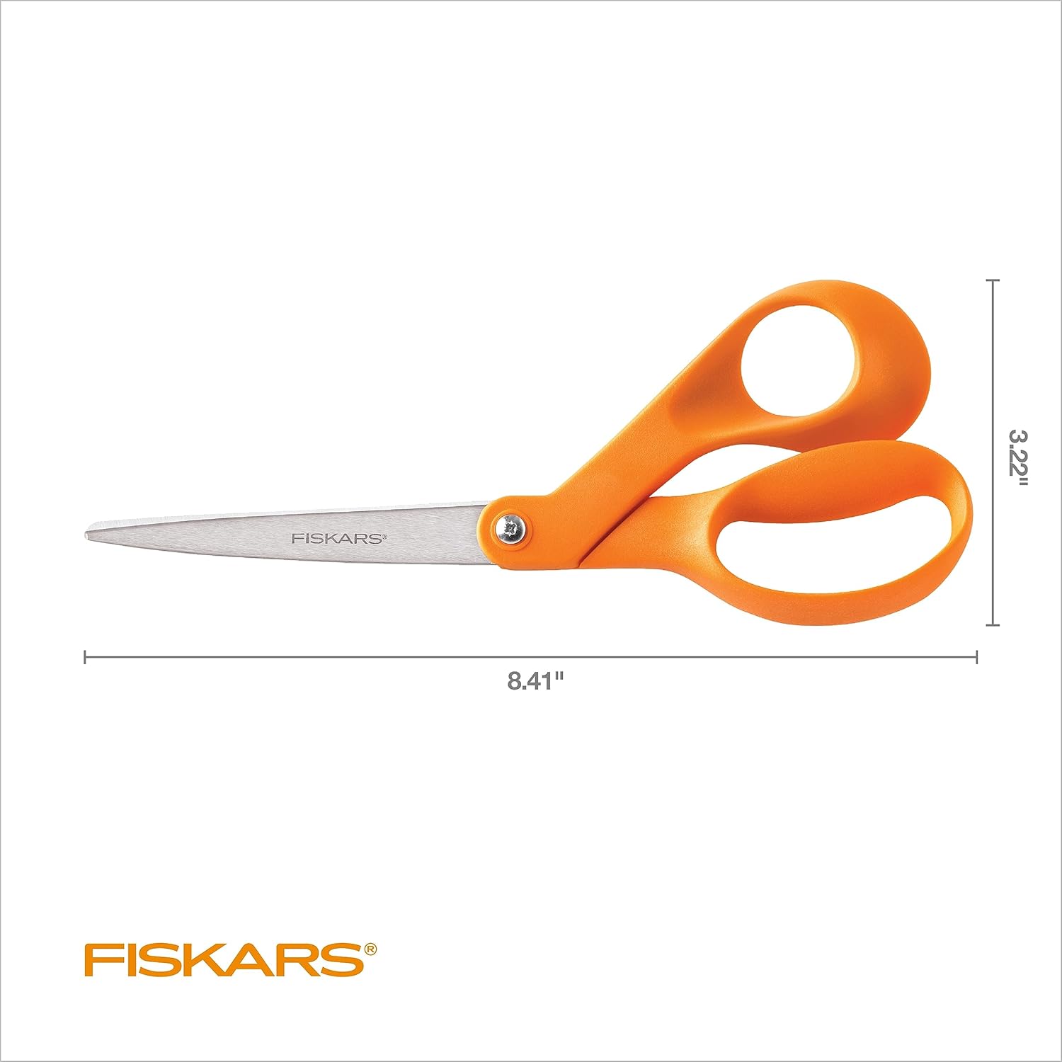 Fiskars 8" Original Orange-Handled Stainless Steel Scissors, Ergonomic and Keeps Material Flat, Sharp All-Purpose Paper and Fabric Scissors for Office, Arts, and Crafts - Image 6