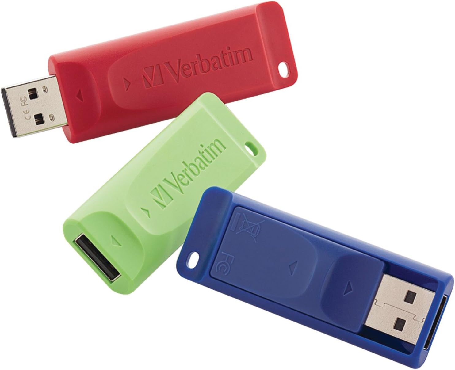 Verbatim Store 'n' Go USB Flash Drive 2.0, 16GB, Multi (Pack of 3) - Image 2
