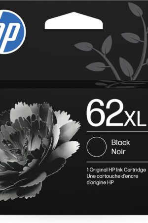 HP 62XL Black High-Yield Ink Cartridges | Works with Printer Series: Envy 5540, 5640, 5660, 7640, OfficeJet 5740, 8040, OfficeJet Mobile 200, 250 | Instant Ink Eligible | C2P05AN | Packaging May Vary