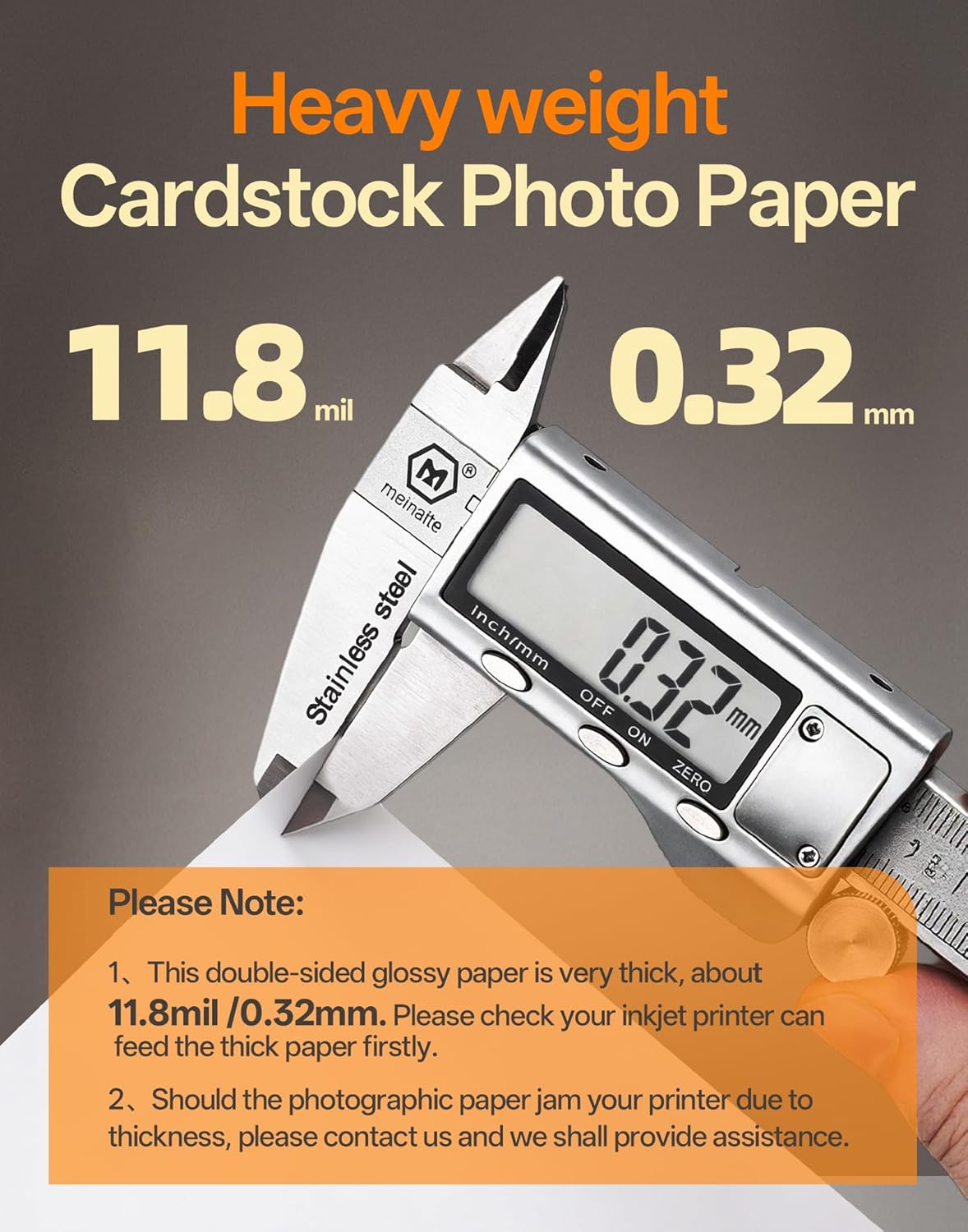 Uinkit Thick Photo Paper Glossy Double Sided 100 Sheets 8.5x11 Heavyweight 68lb 260gsm Inkjet Both Sides Printable 11.8mil A4 Letter size Flyer Bulk Pack 8.5 x 11 Card paper postcard postal A189 - Image 3