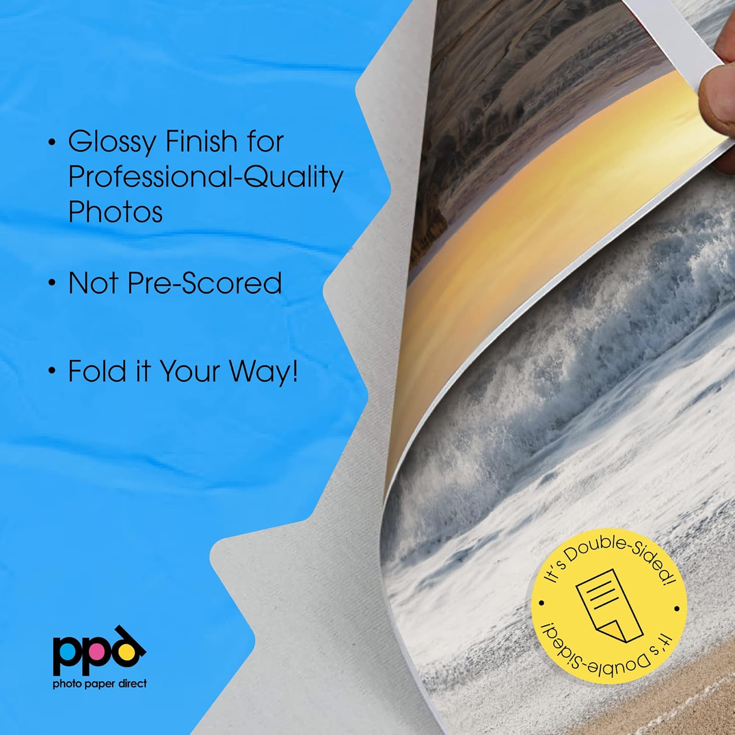PPD 100 Sheets Inkjet Glossy Brochure and Flyer Paper 8.5x11 37lbs 140gsm Professional Quality Double Sided Instant Dry and Water-Resistant (PPD-72-100) - Image 3