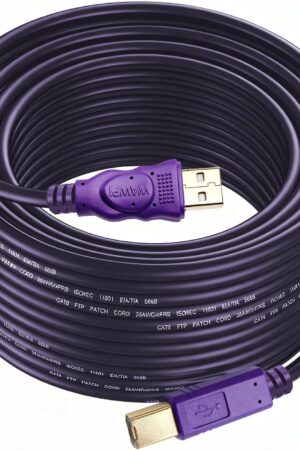 Printer Cable, USB 2.0 Cable A-Male to B-Male for Printer/Scanner (30 ft)