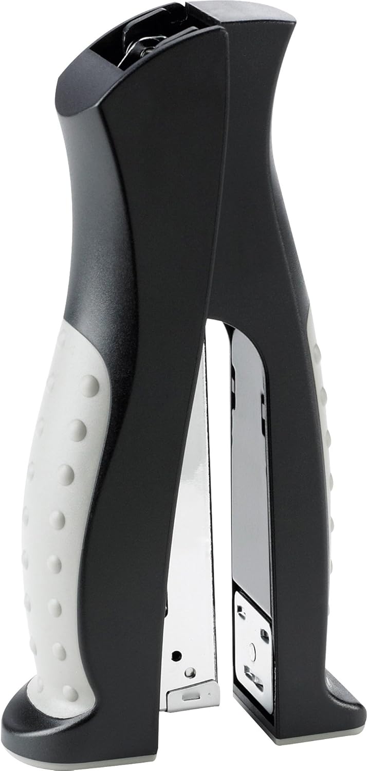 Business Source Vertical Desktop Stapler, Full-Strip, 20 Sheet Capacity, Black