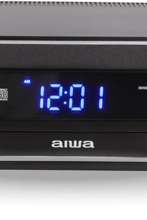 AIWA Exos Home Speaker, Premium 30W RMS Sound System with CD Player, Bluetooth Connectivity, FM Radio, Optical Digital Input, Dual 1” Tweeters + Dual 2” Bass Units, IR Remote Control
