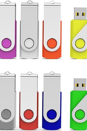 Aiibe 10 Pieces 32GB USB Flash Drive 10 Pack USB 2.0 Memory Stick Thumbdrives (Mix Colors : Black Blue Red Green Orange White Yellow Pink Purple Silver)