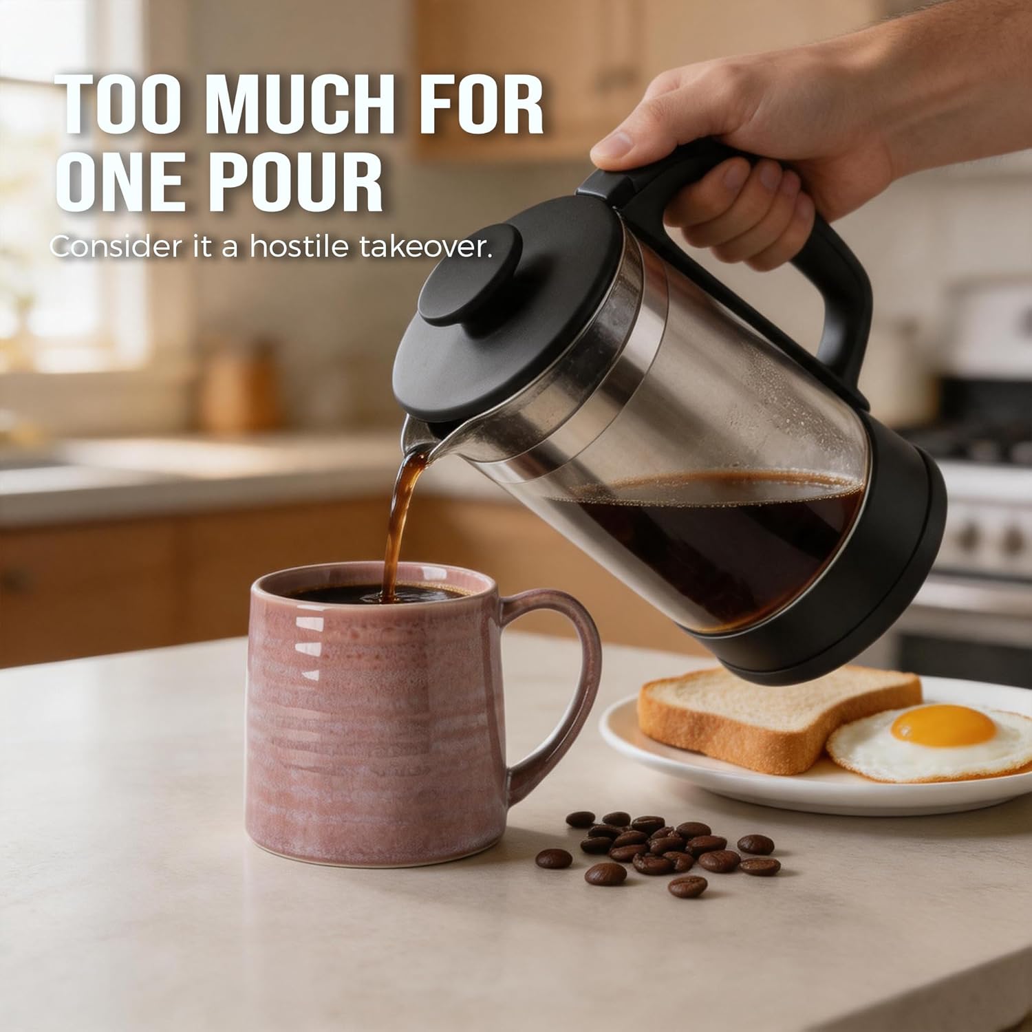 21 oz Heavyweight Ceramic Coffee Mug with Wide Bottom, Textured Purple Reactive Glaze Stoneware Mug, Prop 65 Compliant, Customized Box Included for Gifts, Microwave & Dishwasher Safe - Image 2