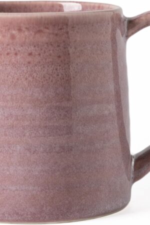 21 oz Heavyweight Ceramic Coffee Mug with Wide Bottom, Textured Purple Reactive Glaze Stoneware Mug, Prop 65 Compliant, Customized Box Included for Gifts, Microwave & Dishwasher Safe