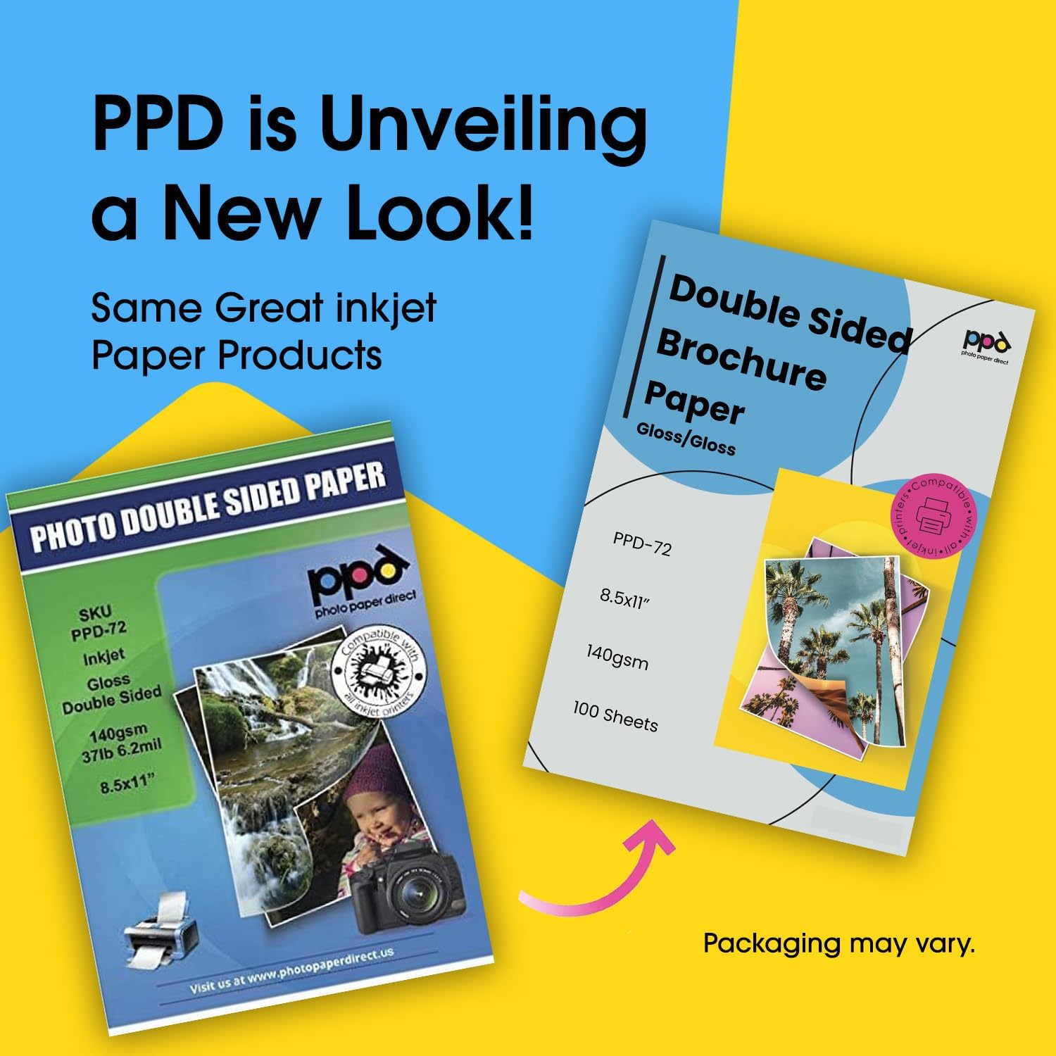 PPD 100 Sheets Inkjet Glossy Brochure and Flyer Paper 8.5x11 37lbs 140gsm Professional Quality Double Sided Instant Dry and Water-Resistant (PPD-72-100) - Image 2