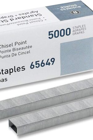 Business Source Chisel Point Standard Staples - Box of 5000 (65649) - 20 Pack