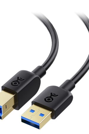 Cable Matters 5Gbps Long USB 3.0 Cable - 10ft, USB A to B Cable, USB3 Cord with Type-B 3.0 Connector for Hard Drive Enclosure/Built-in Hub and More, Black