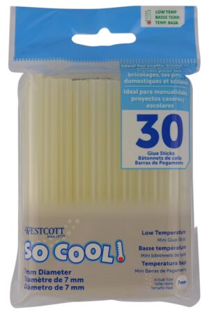 Westcott So Cool! Low-Temp Glue Sticks for Young Crafters, Pack of 30