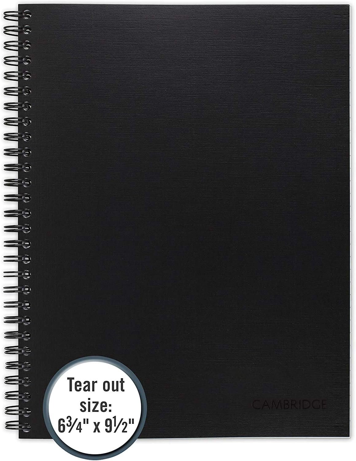 Cambridge Business Notebook, Legal Ruled, 6-1/2" x 9-1/2", Wirebound, Black, 2 Pack (73599) - Image 6