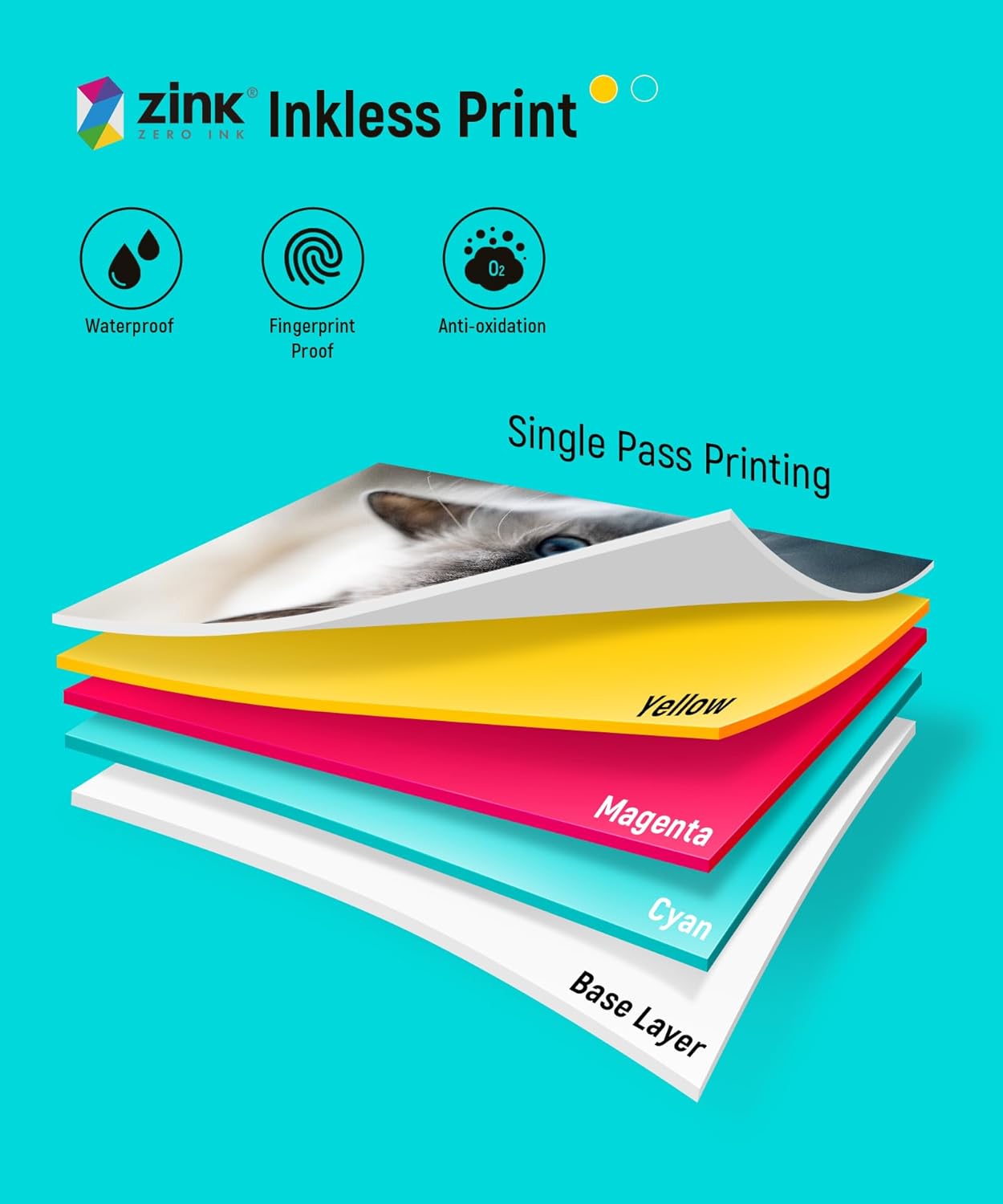 Liene Zink Pearl K100 Photo Paper 2x3″ 50 Sheets, Premium Photo Printer Paper w/Adhesive Back, Waterproof, Smudge Proof, Tear Proof, Instant Photo Paper Compatible w/Liene 2x3″ Photo Printer Scrapbook - Image 2