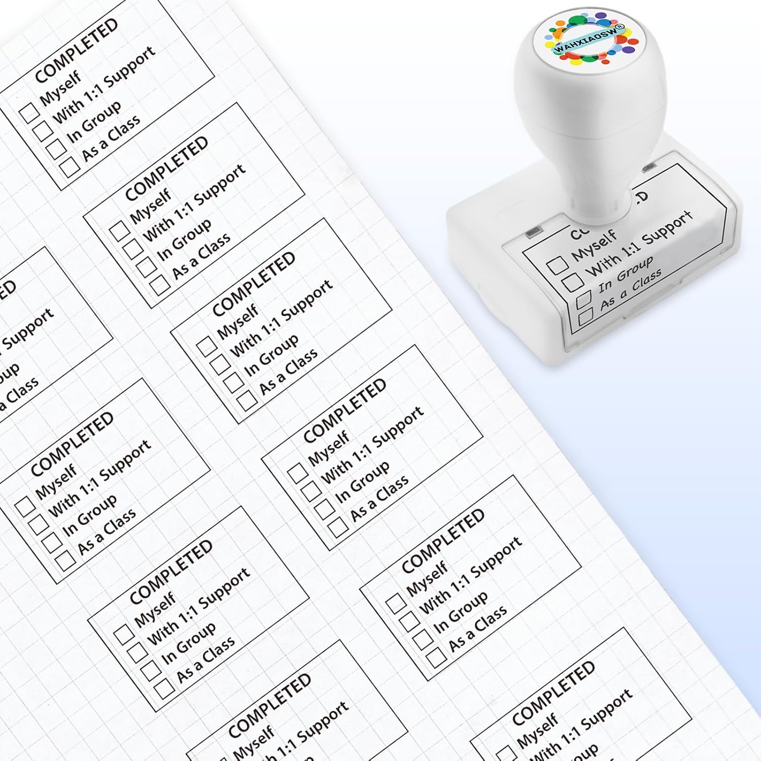 Teacher Stamps,Checkbox Grading Teacher Stamps, Teacher Gifts, Classroom Teacher Stamp, Easy Grading, Improved Efficiency, Happy Teaching (Black) - Image 4