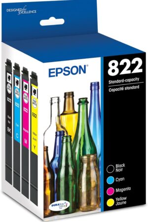 EPSON 822 DURABrite Ultra Ink Standard Capacity Black & Color Cartridge Combo Pack (T822120-BCS) Works with WorkForce Pro WF-3820,3823, 4820, 4830, 4833, 4834