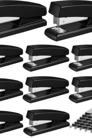 Marspark 10 Pcs Stapler for Desk Office Staplers Bulk with 6000 Staples 25 Sheet Capacity for School Office