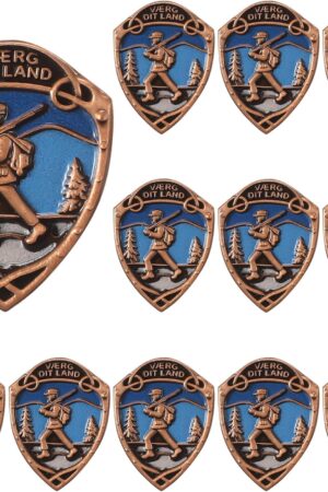 Suncalla Norwegian Foot March Badge Bronze 0.8in Foot March Lapel Pin Cute Enamel Accessory for Backpacks, Hats, Bags Jackets Decor, Brooch with Soldier Imager for Costumes, Backpack Pins