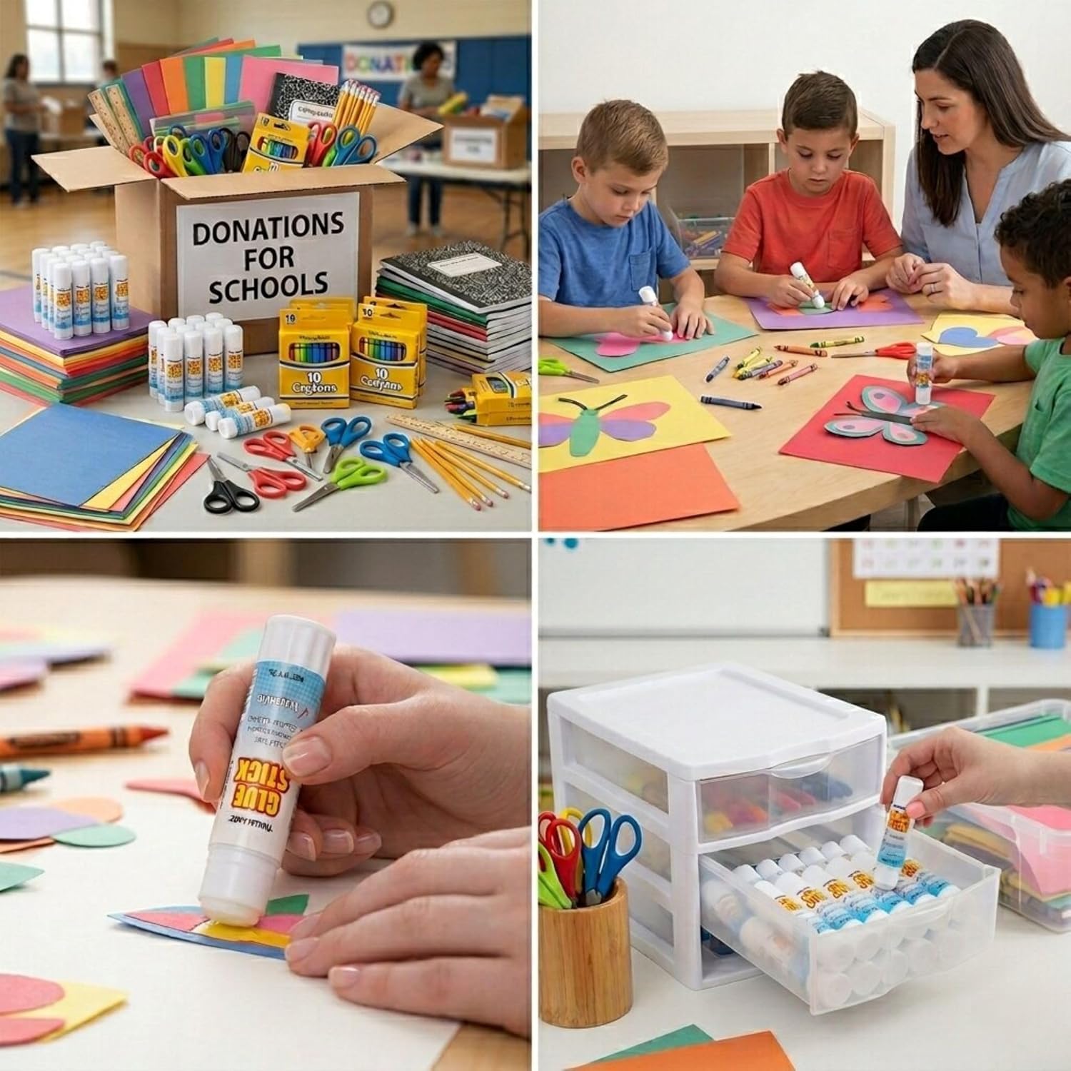 100 Pack Glue Sticks Bulk for Kids, Classroom, School, Crafts, Crafting, Scrapbooking - Dries Clear, Washable 100 Pack Wholesale Glue Sticks Bulk for Classroom Pack - Image 2