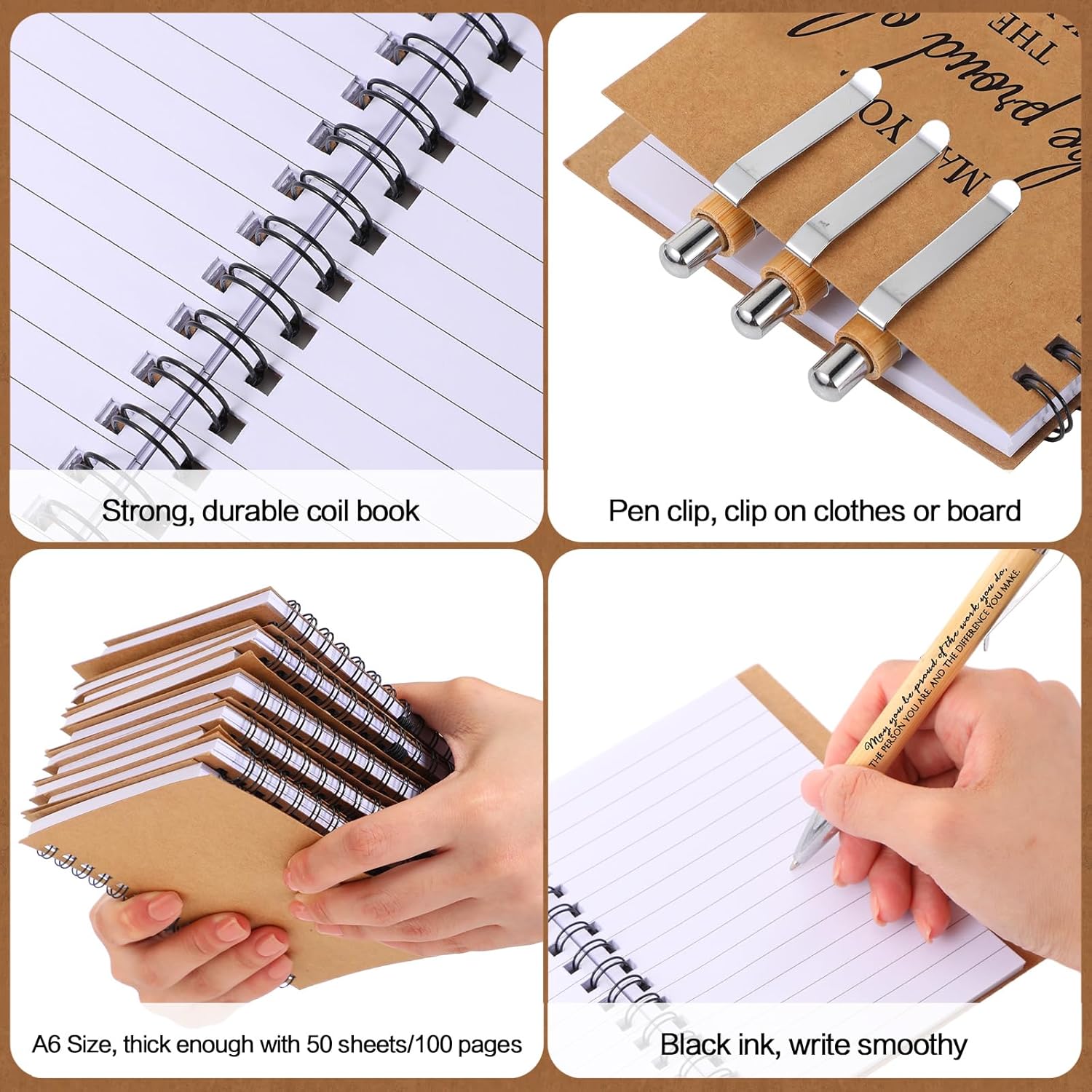 Honoson 15 Sets 2026 CNA Gifts Bulk Employee Appreciation Notebooks with Ballpoint Pens Mini Spiral Inspiration Journals Thank You Gifts for Graduation CNA Week Group Coworker Staff - Image 3
