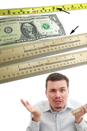 Trick Ruler, 2-Piece Novelty Rulers, Size Enhancement Prank, 33% Bigger, Wooden, 9 inches
