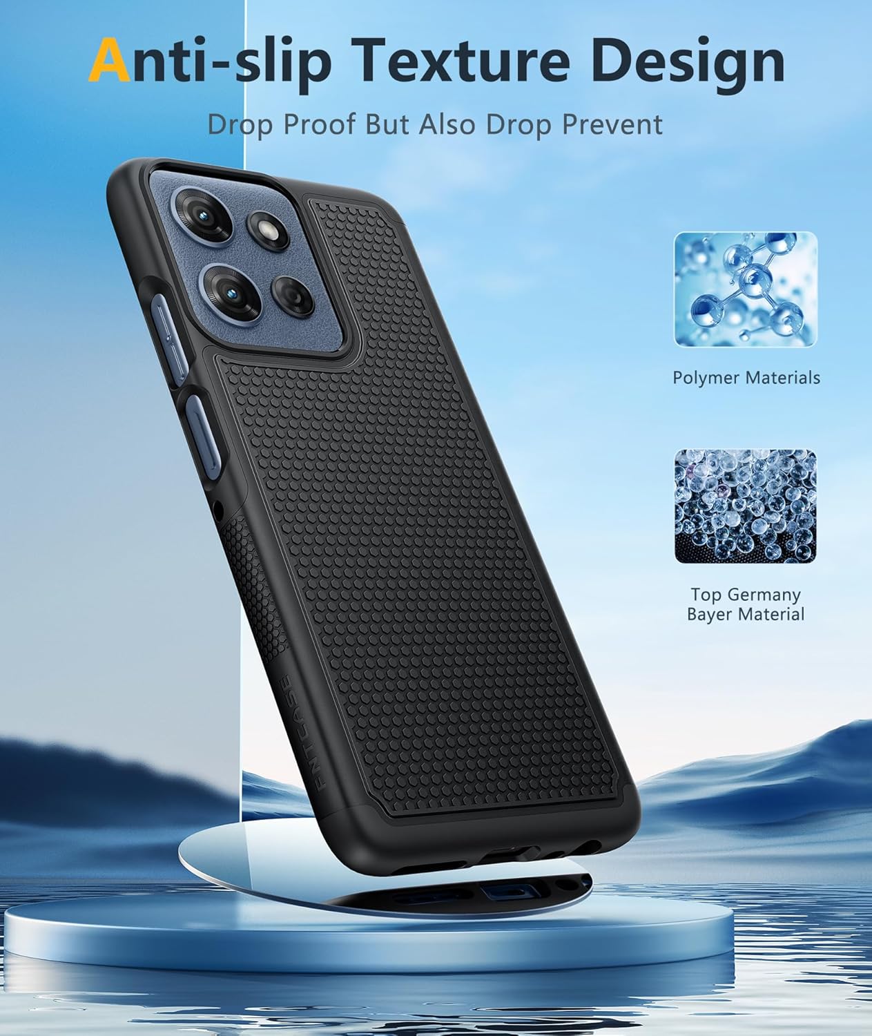 FNTCASE for Moto G-2026/2025 Phone Case: Moto G Play 2026/Moto G Power 2025 Case with Screen Protector Dual Layer Military Drop Protection Heavy Duty Shockproof Rugged Non Slip Cell Phone Cover, Black - Image 5