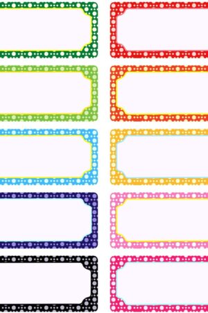 50 Pcs Magnetic Dry Erase Labels Reusable Colorful Name Plates Stickers Blank Name Tag Badge for Home, Office, School, Refrigerator, Locker, White Board 3"x 1.2"(Cute)