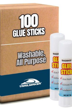 100 Pack Glue Sticks Bulk for Kids, Classroom, School, Crafts, Crafting, Scrapbooking - Dries Clear, Washable 100 Pack Wholesale Glue Sticks Bulk for Classroom Pack