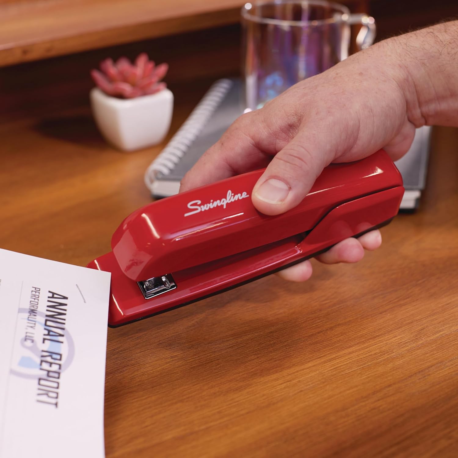 Swingline Stapler, 30 Sheet Capacity, 747 Business Stapler, Jam Free, Metal, Rio Red (74736) - Image 6