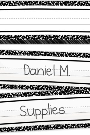 Teacher Created Resources Cool for School Composition Flat Name Plates (TCR9319)