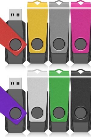 USB Flash Drives 10 Pack 1GB Flash Drive - AGECASH A USB 2.0 Thumb Drive Jump Zip Drive Flashdrive, USB Memory Stick Pendrive for Data Storage & Transfer with 10PCS Lanyard (Multi-Colored)