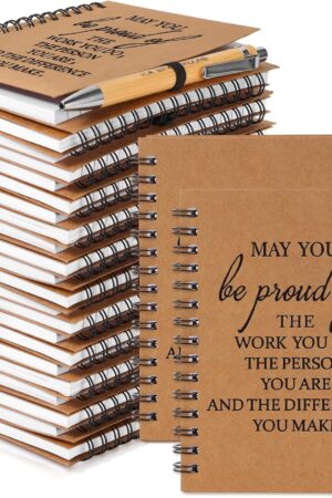 Honoson 15 Sets 2026 CNA Gifts Bulk Employee Appreciation Notebooks with Ballpoint Pens Mini Spiral Inspiration Journals Thank You Gifts for Graduation CNA Week Group Coworker Staff